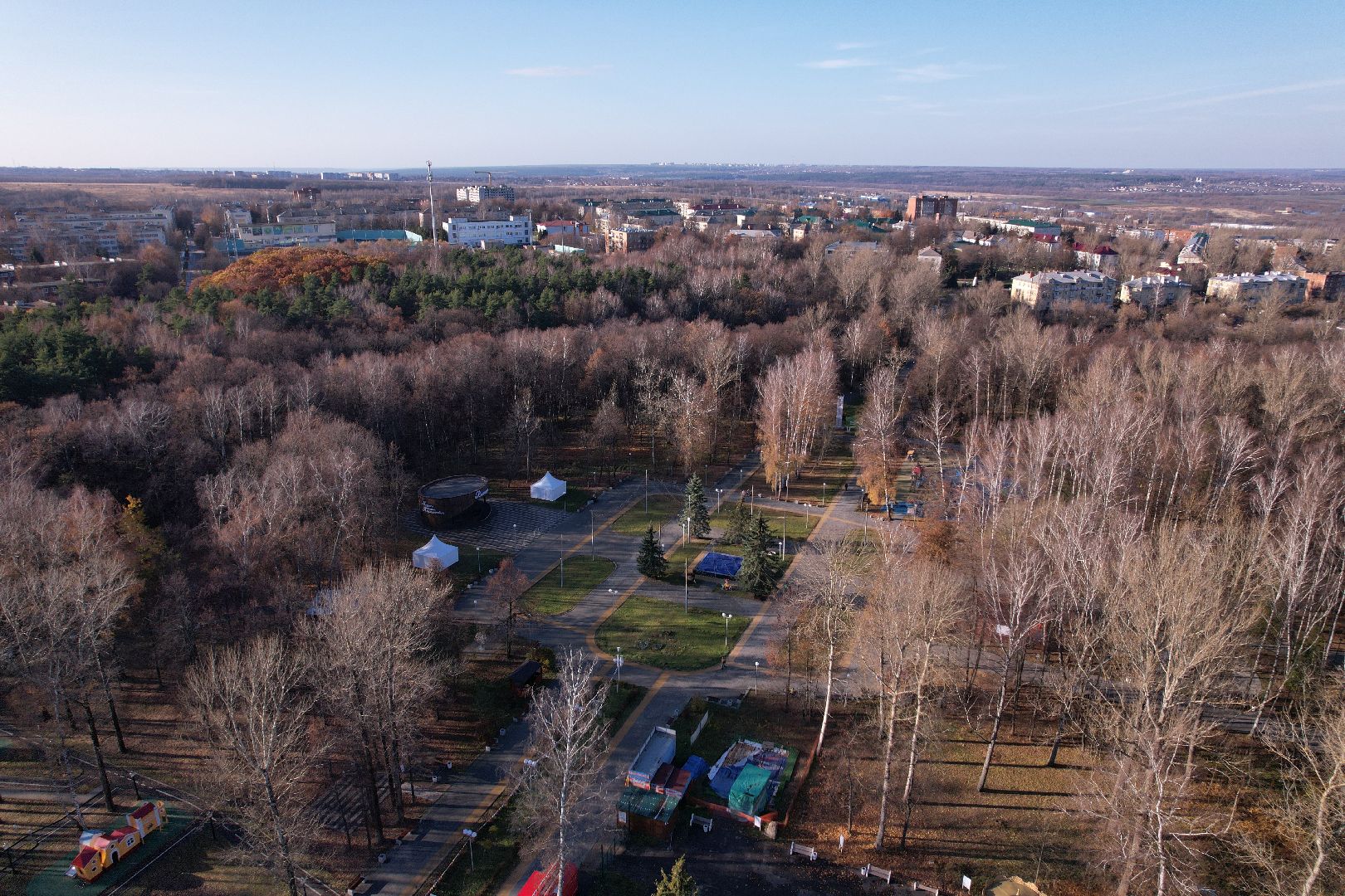 парк, кашира,видео с коптера,