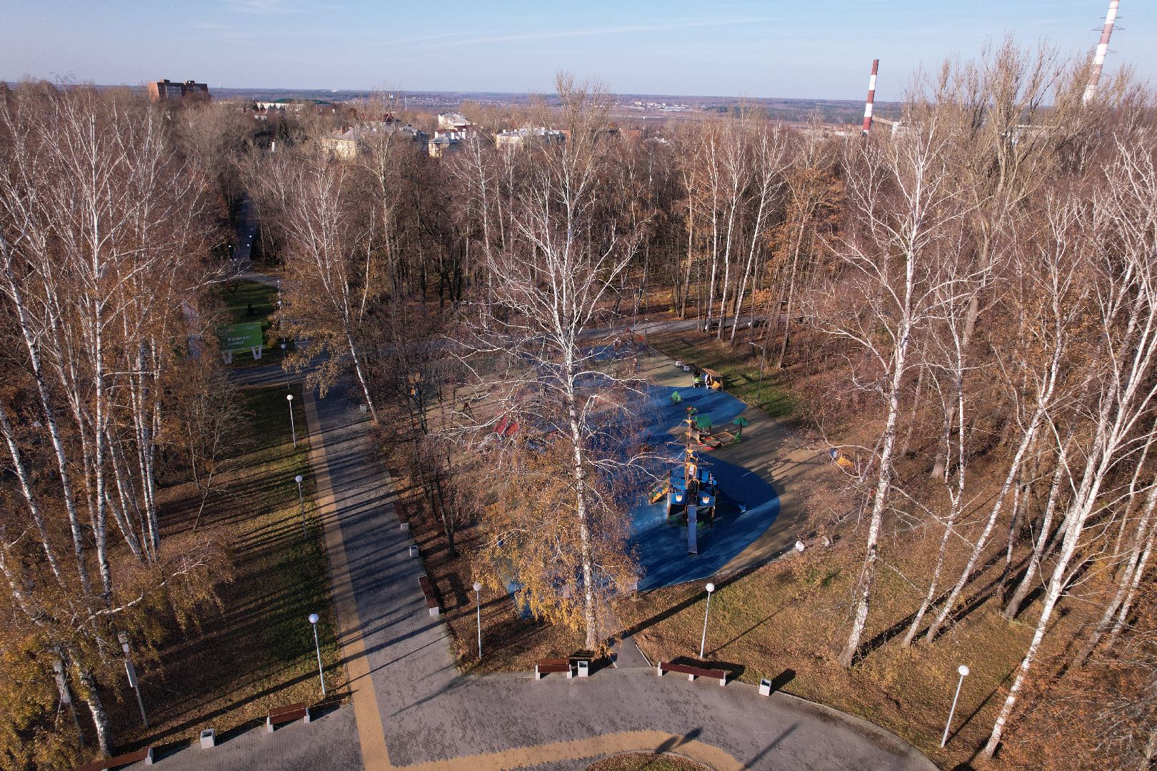 парк, кашира,видео с коптера,