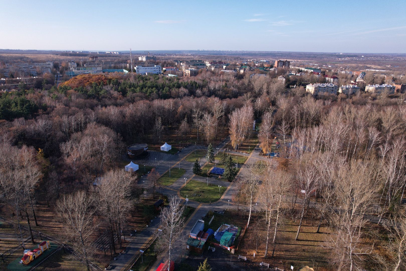 парк, кашира,видео с коптера,