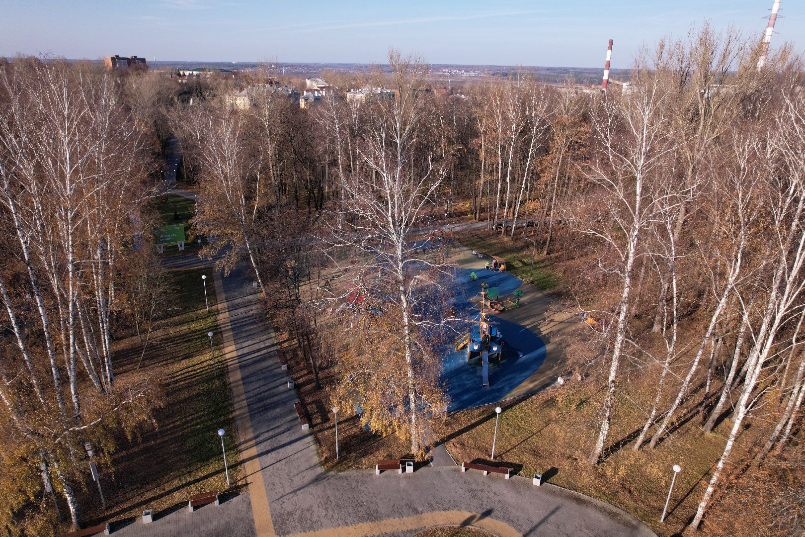 парк, кашира,видео с коптера,
