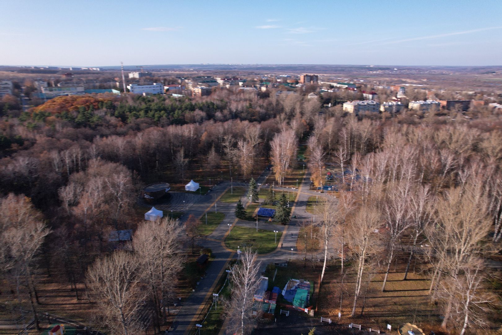 парк, кашира,видео с коптера,