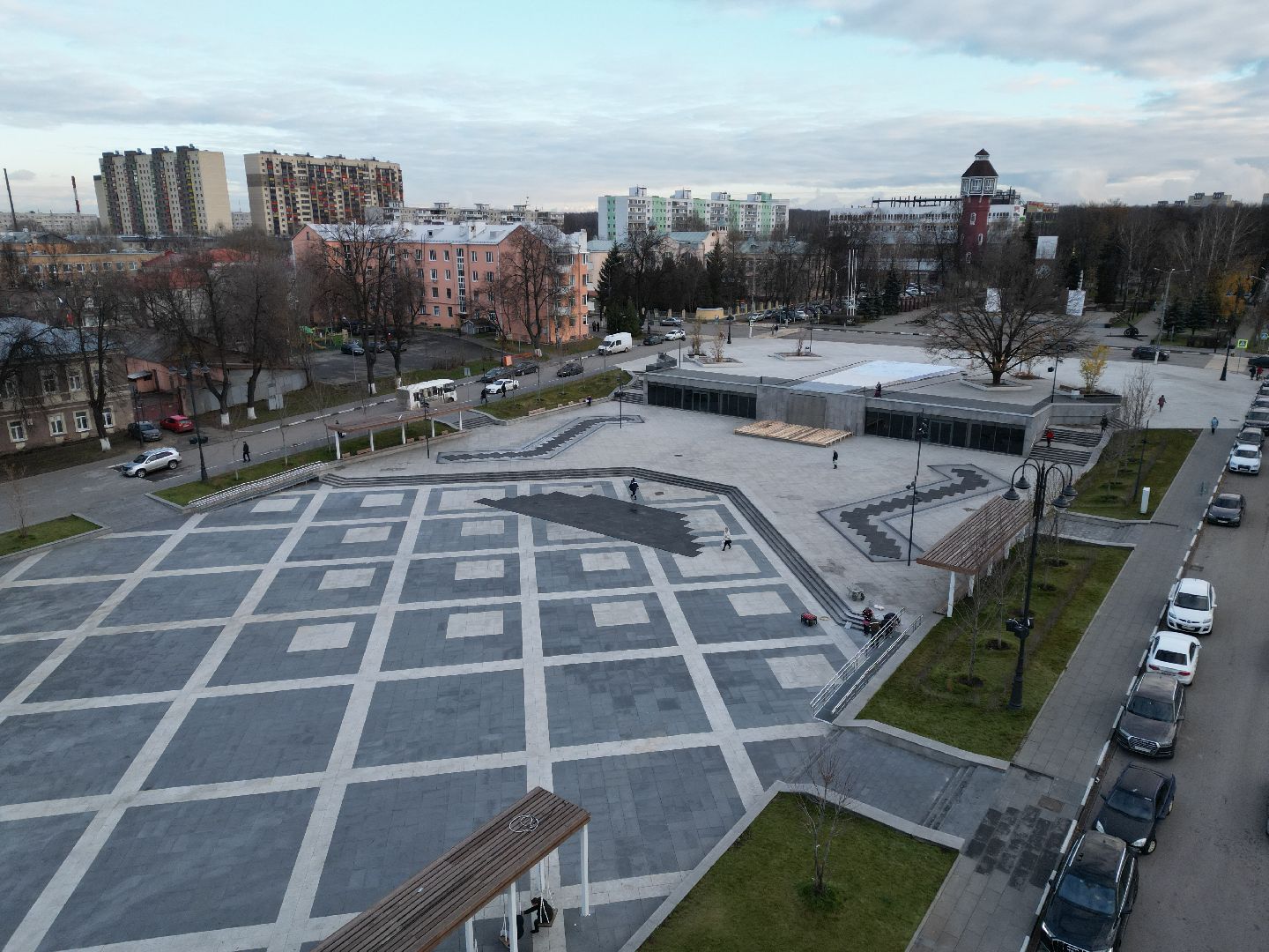 ногинск, фонтан,видео с коптера,