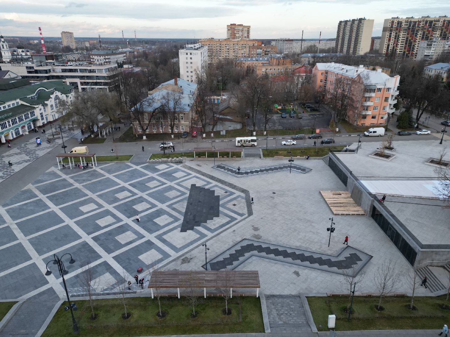 ногинск, фонтан,видео с коптера,