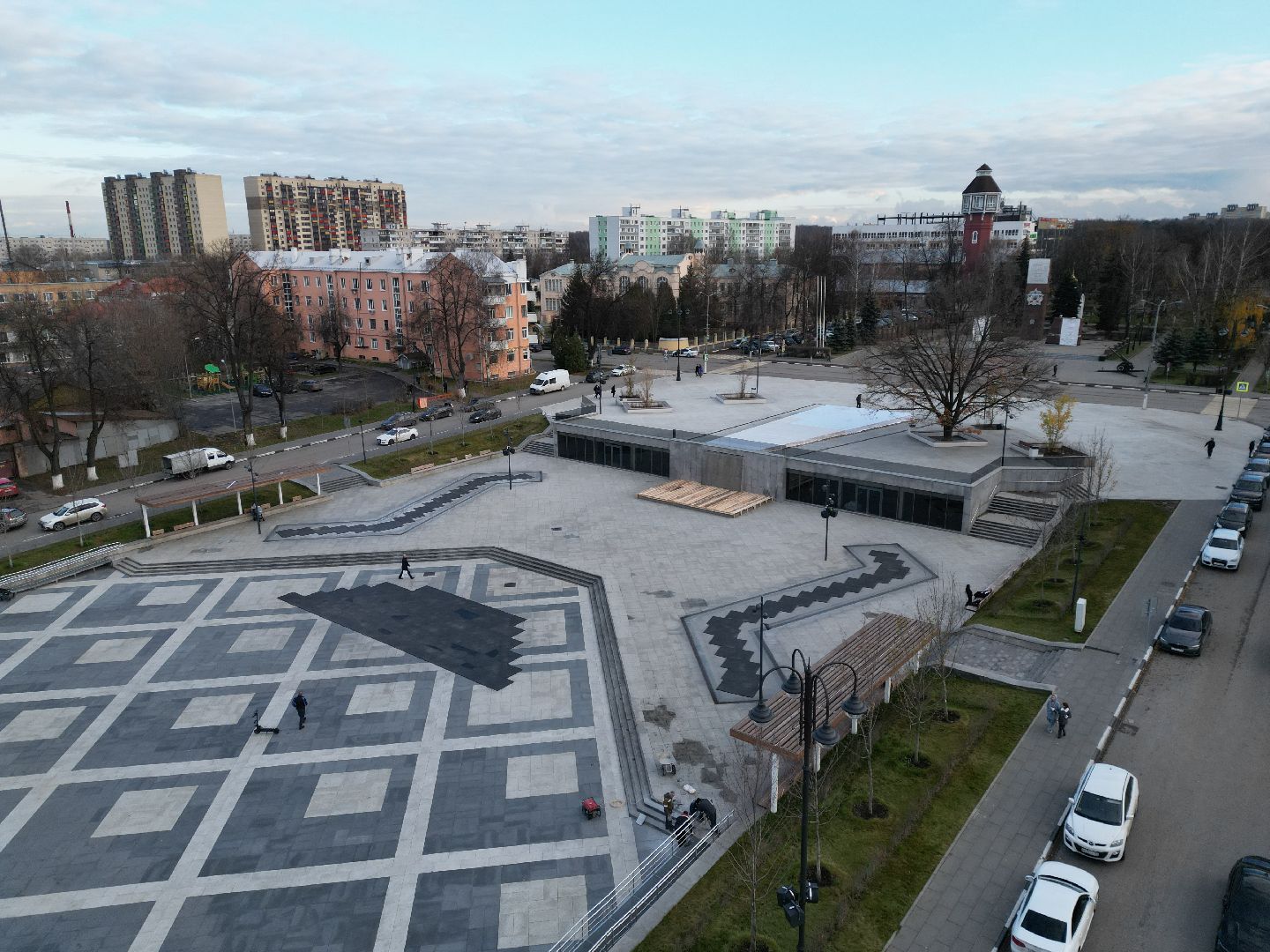 ногинск, фонтан,видео с коптера,