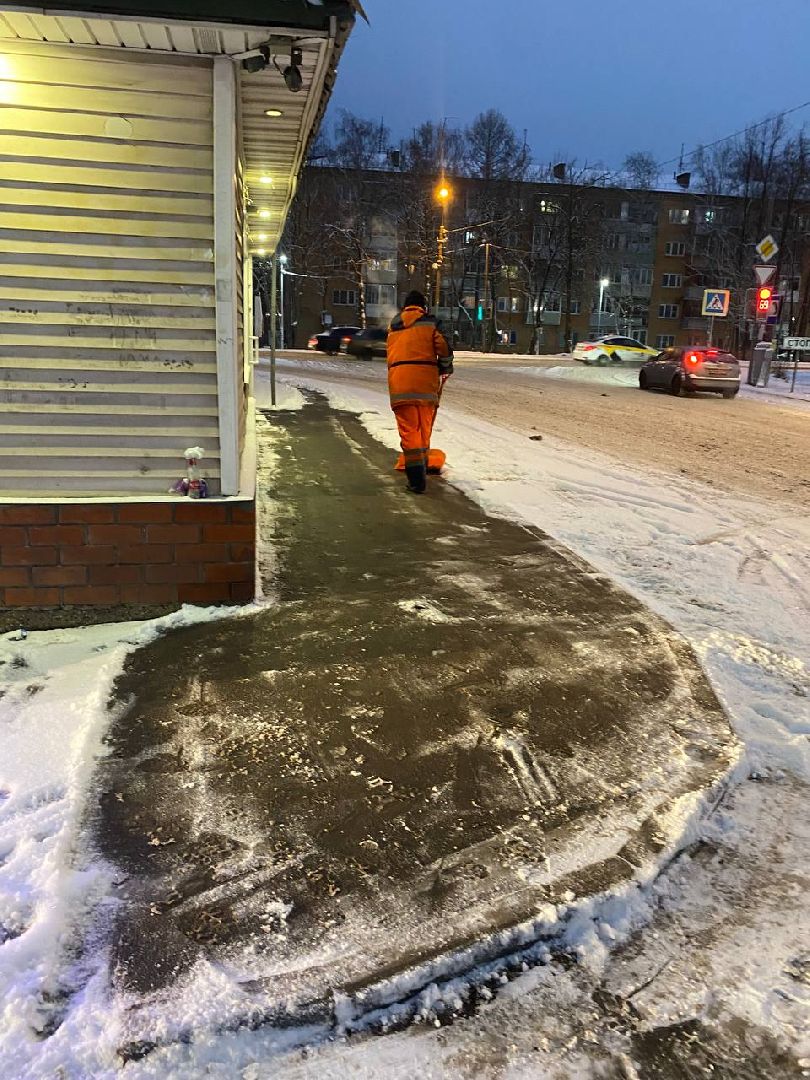 снег, пушкино, благоустройство, уборка снега,