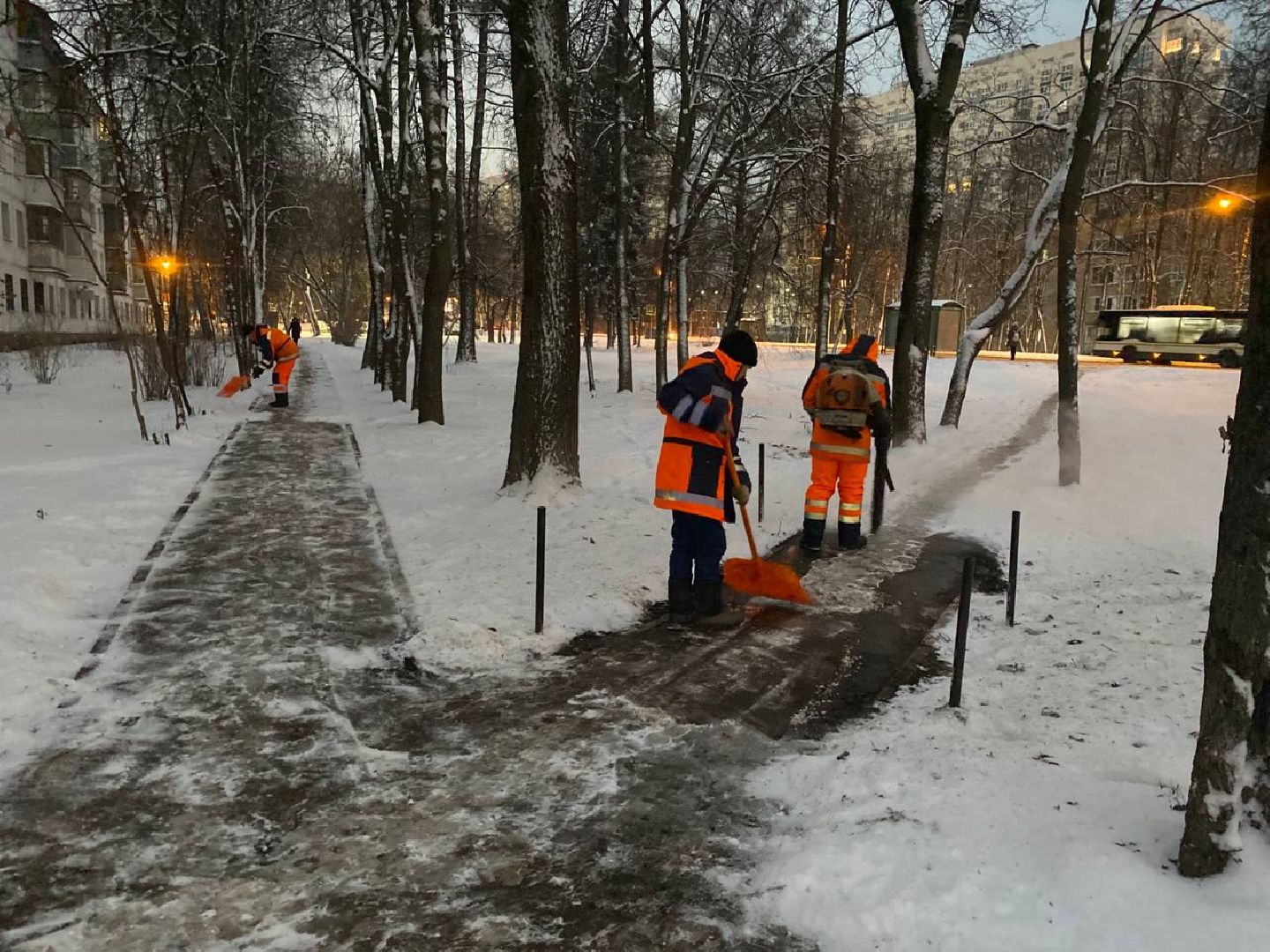снег, пушкино, благоустройство, уборка снега,