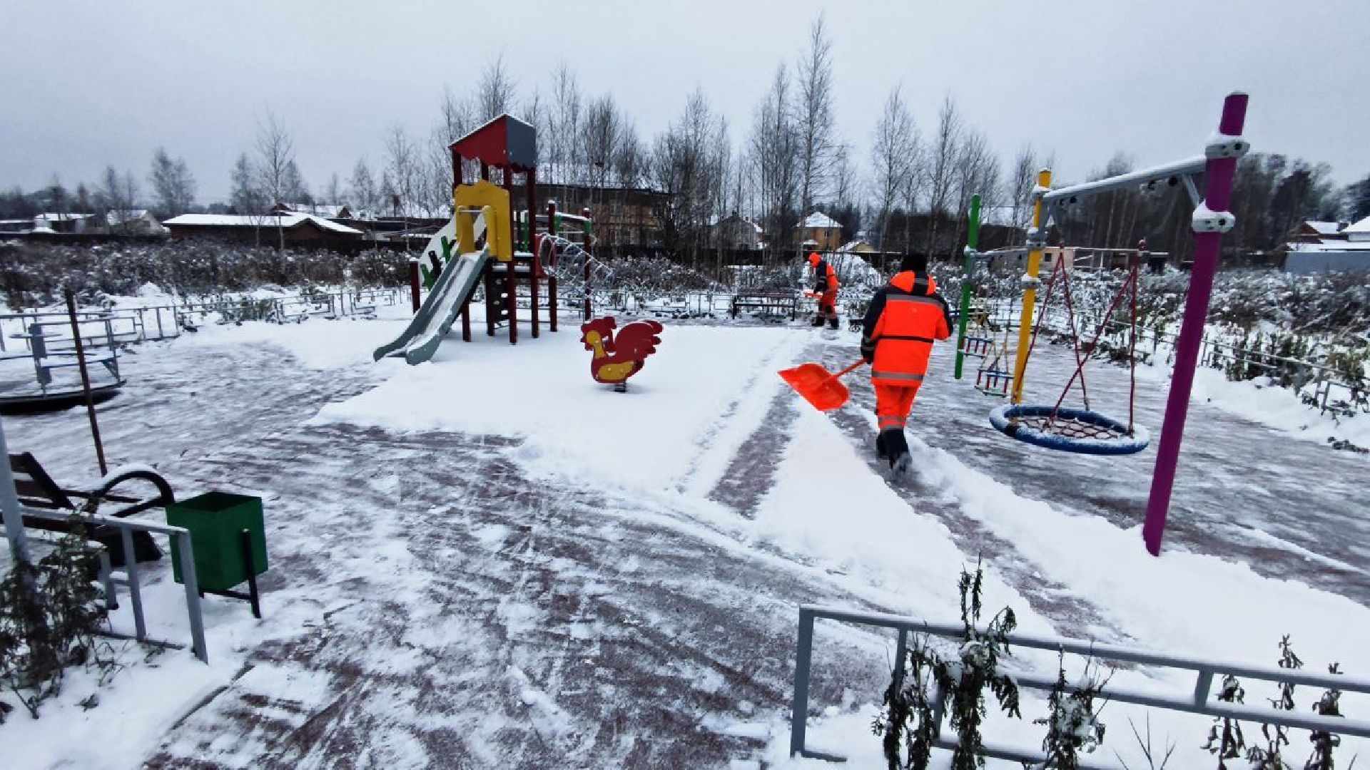 снег, пушкино, благоустройство, уборка снега,