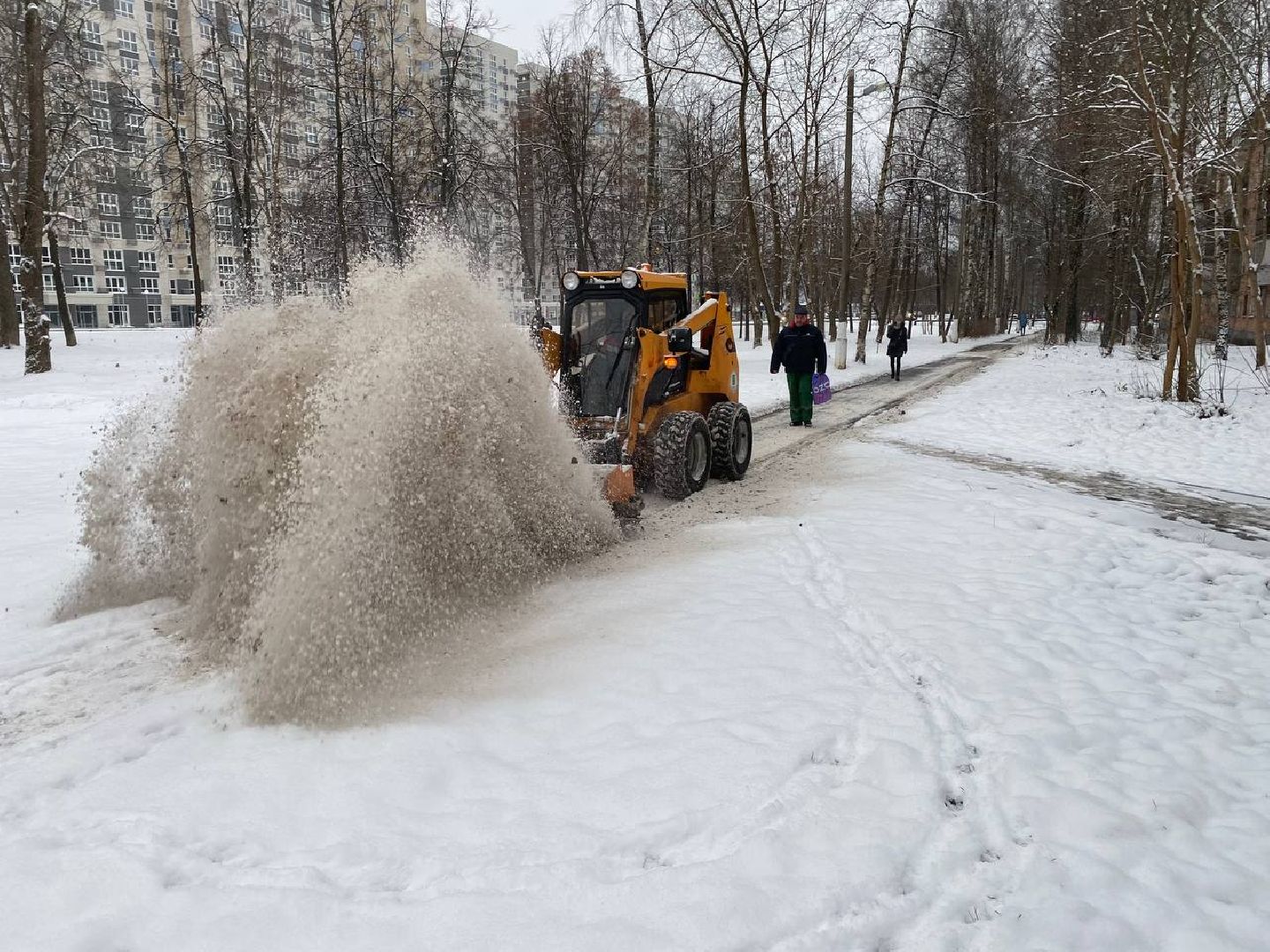 снег, пушкино, благоустройство, уборка снега,