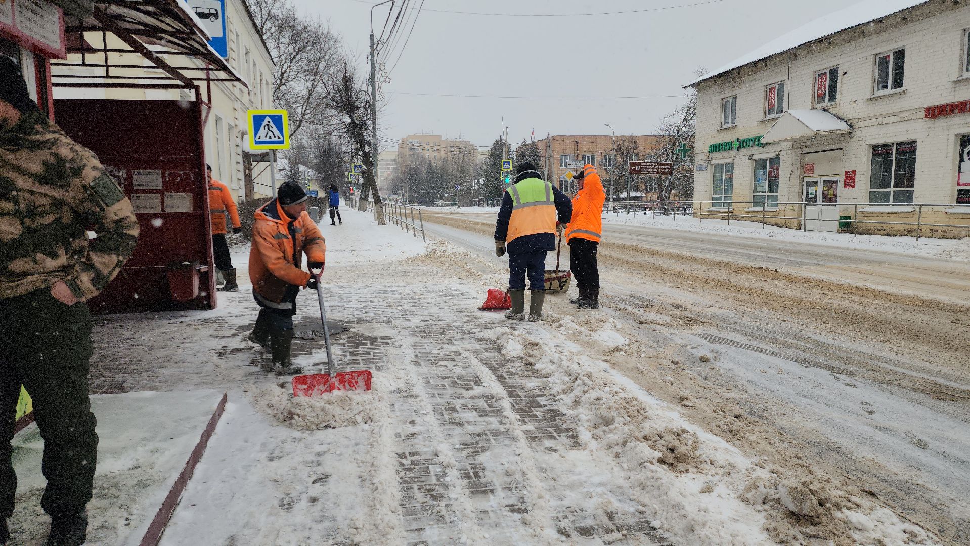 снегопад, рузский городской округ, руза, коммунальщики, уборка снега, Московская область, подмосковье,
