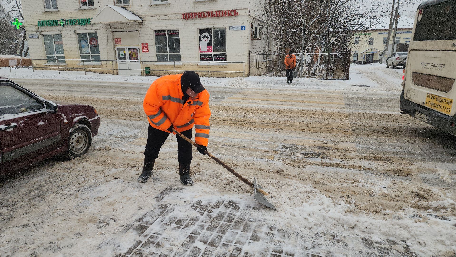 снегопад, рузский городской округ, руза, коммунальщики, уборка снега, Московская область, подмосковье,