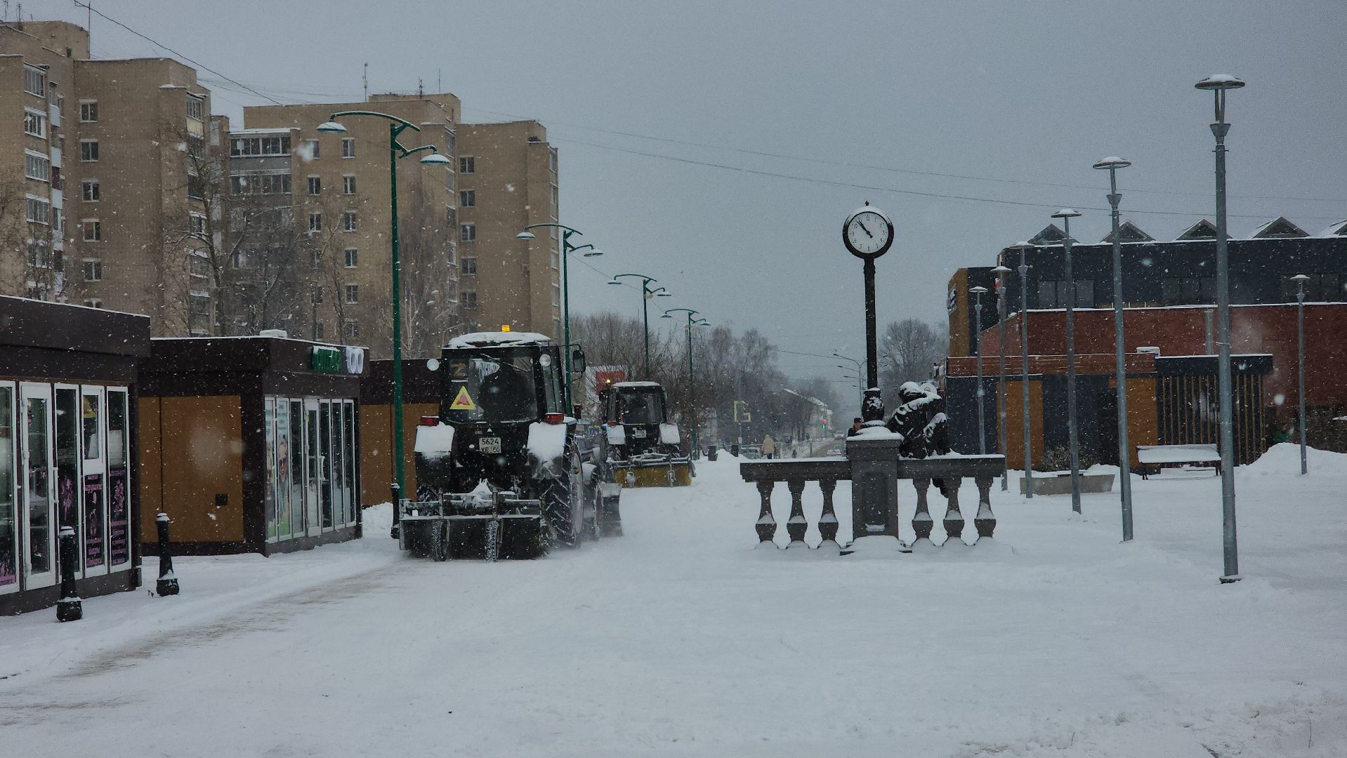 снегопад, рузский городской округ, руза, коммунальщики, уборка снега, Московская область, подмосковье,