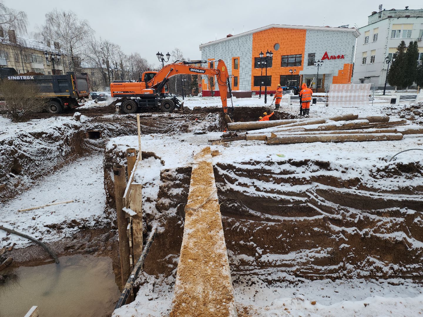 кашира, александр коган, глава, жкх, отопление, теплотрасса, жк березовая роща, трубопровод,