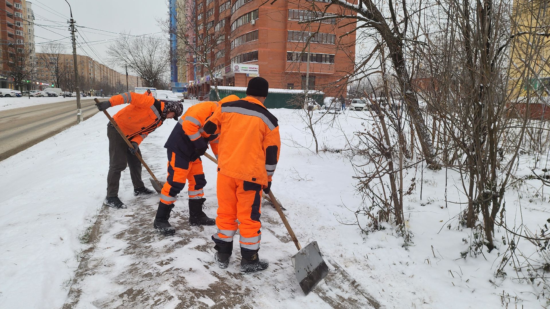 Подмосковье, Городской округ Пушкинский, Ивантеевка, Снегопад, Погода, Мосавтодор, ЖКХ, Городское хозяйство Ивантеевка,