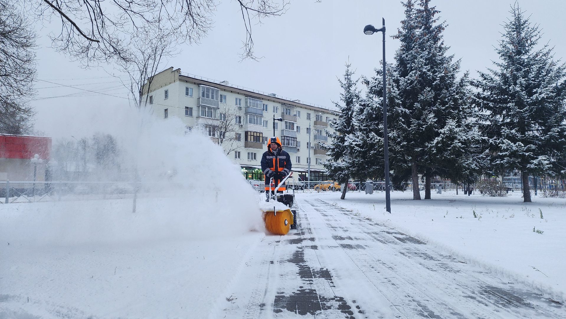 Подмосковье, Городской округ Пушкинский, Ивантеевка, Снегопад, Погода, Мосавтодор, ЖКХ, Городское хозяйство Ивантеевка,