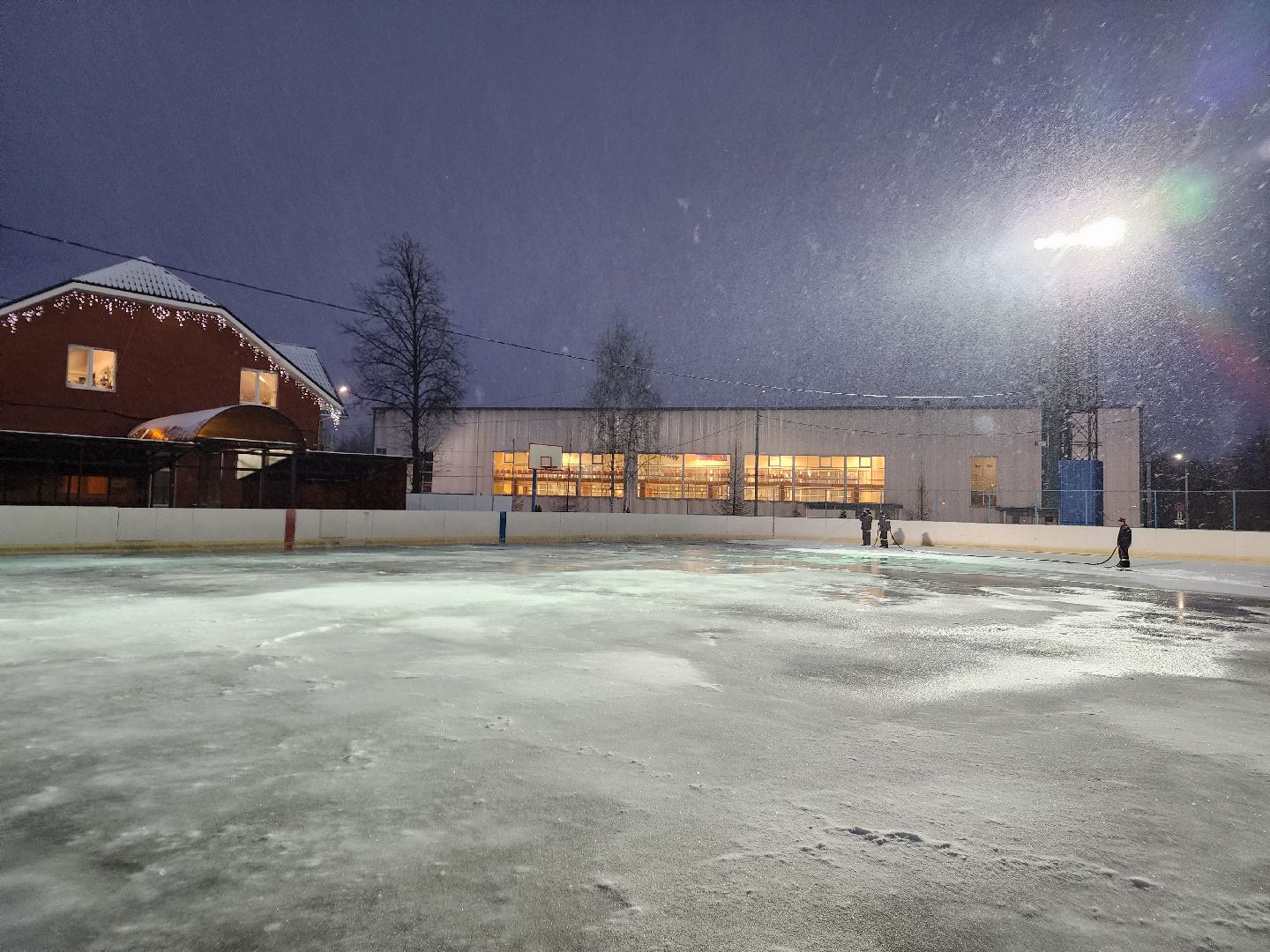 каток, зима в подмосковье, щёлково, подготовка к зиме,