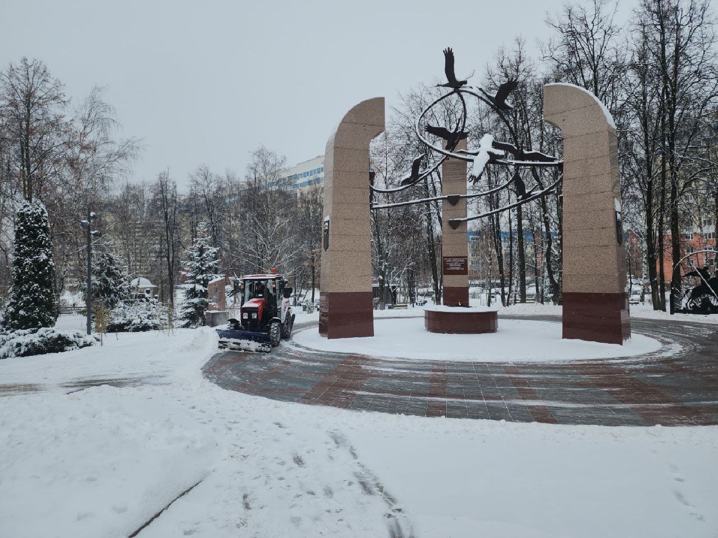 снегопад, коммунальные службы, механизация, уборка дорог, уборка снега,