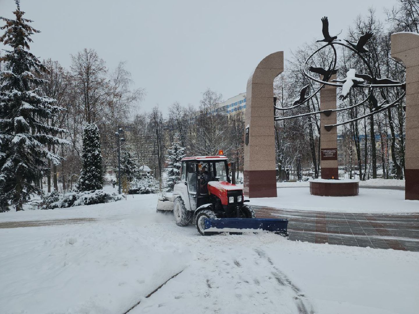 снегопад, коммунальные службы, механизация, уборка дорог, уборка снега,