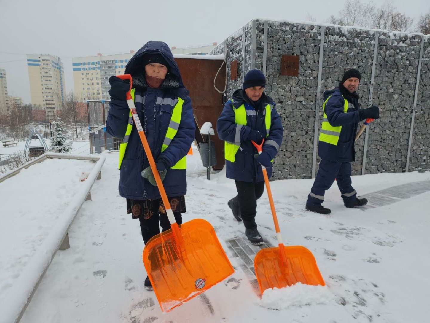 снегопад, коммунальные службы, механизация, уборка дорог, уборка снега,