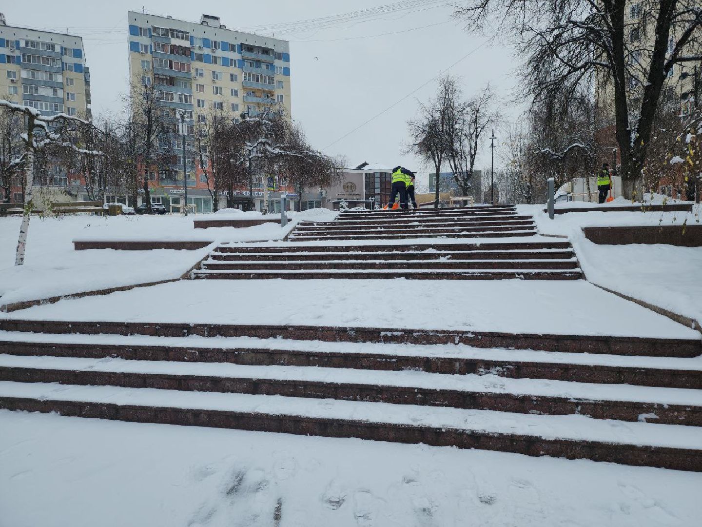 снегопад, коммунальные службы, механизация, уборка дорог, уборка снега,