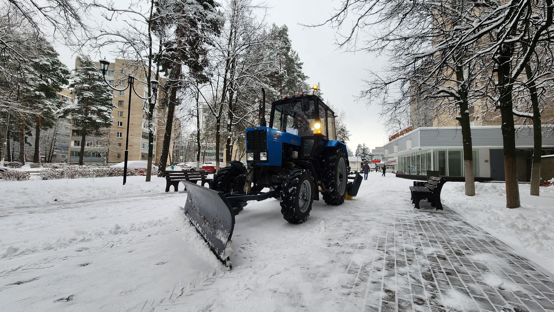 протвино, снег, коммунальщики, уборка снега, благоустойство,