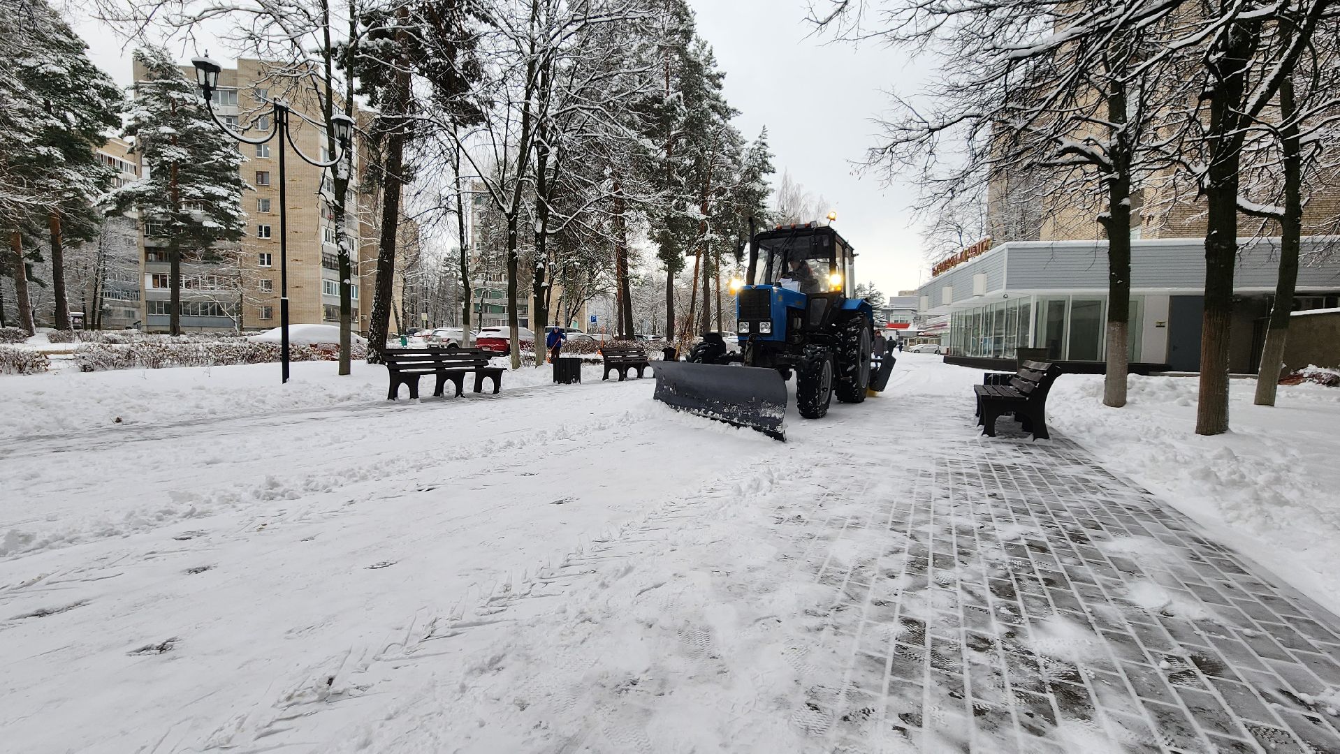 протвино, снег, коммунальщики, уборка снега, благоустойство,