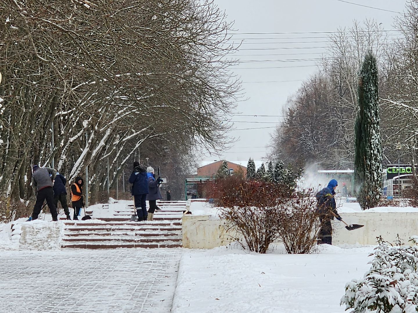 воскресенск, снег, уборка снега, снегопад, техника, дороги,