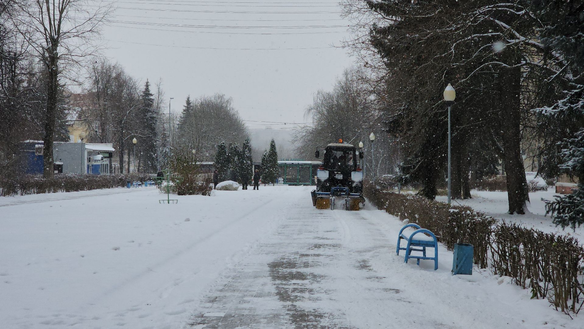 воскресенск, снег, уборка снега, снегопад, техника, дороги,