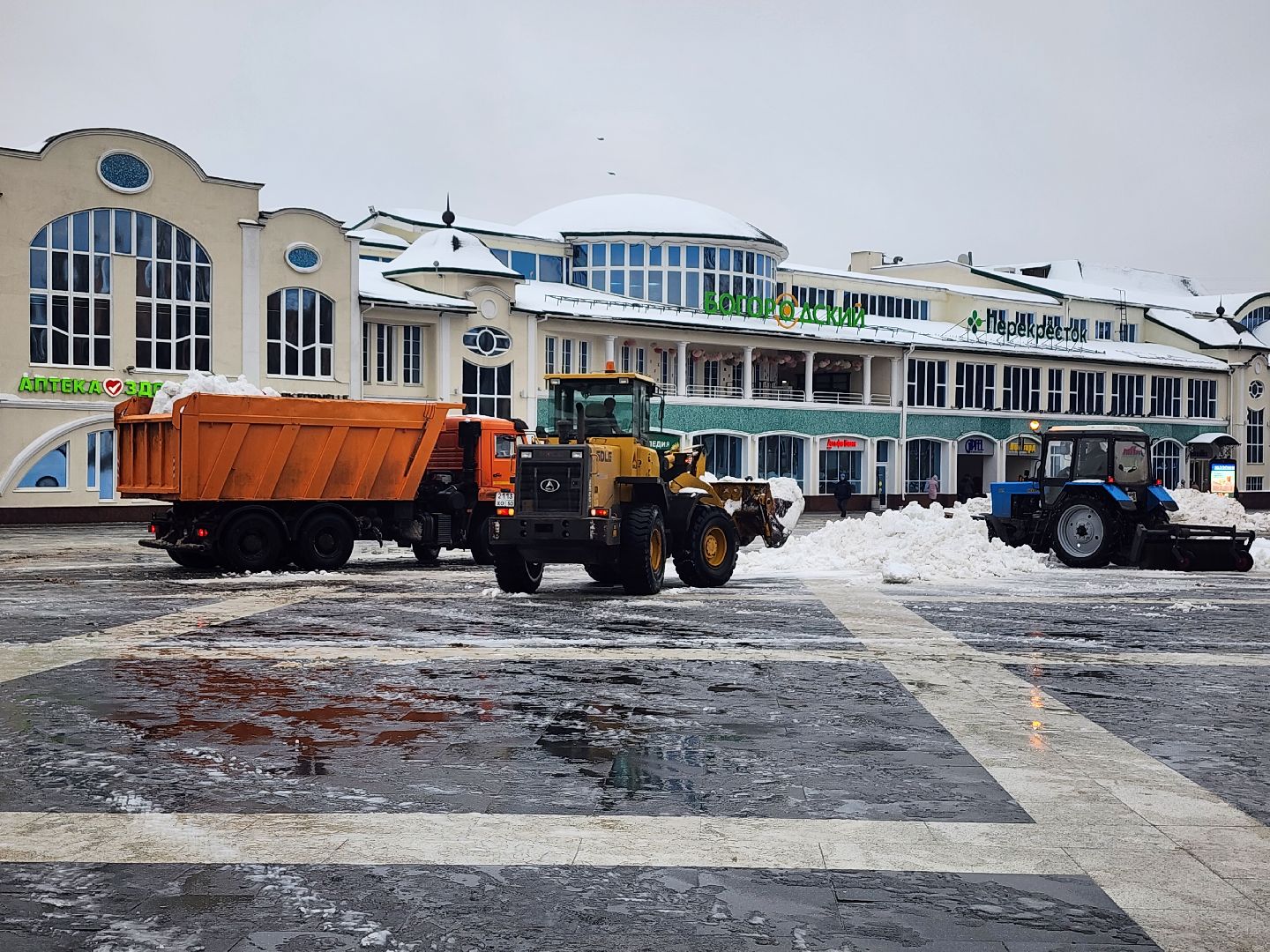 коммунальные службы, уборка общественных территорий, снег, Ногинск, Богородский городской округ,