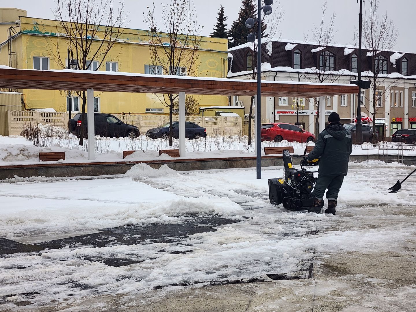 коммунальные службы, уборка общественных территорий, снег, Ногинск, Богородский городской округ,