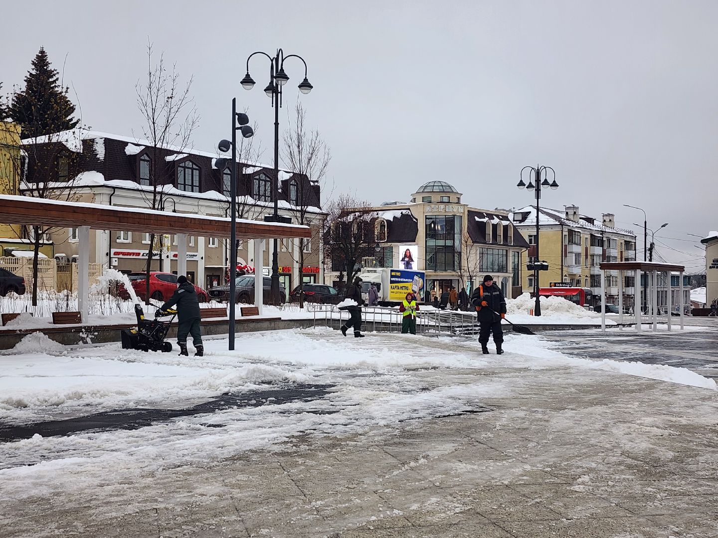 коммунальные службы, уборка общественных территорий, снег, Ногинск, Богородский городской округ,