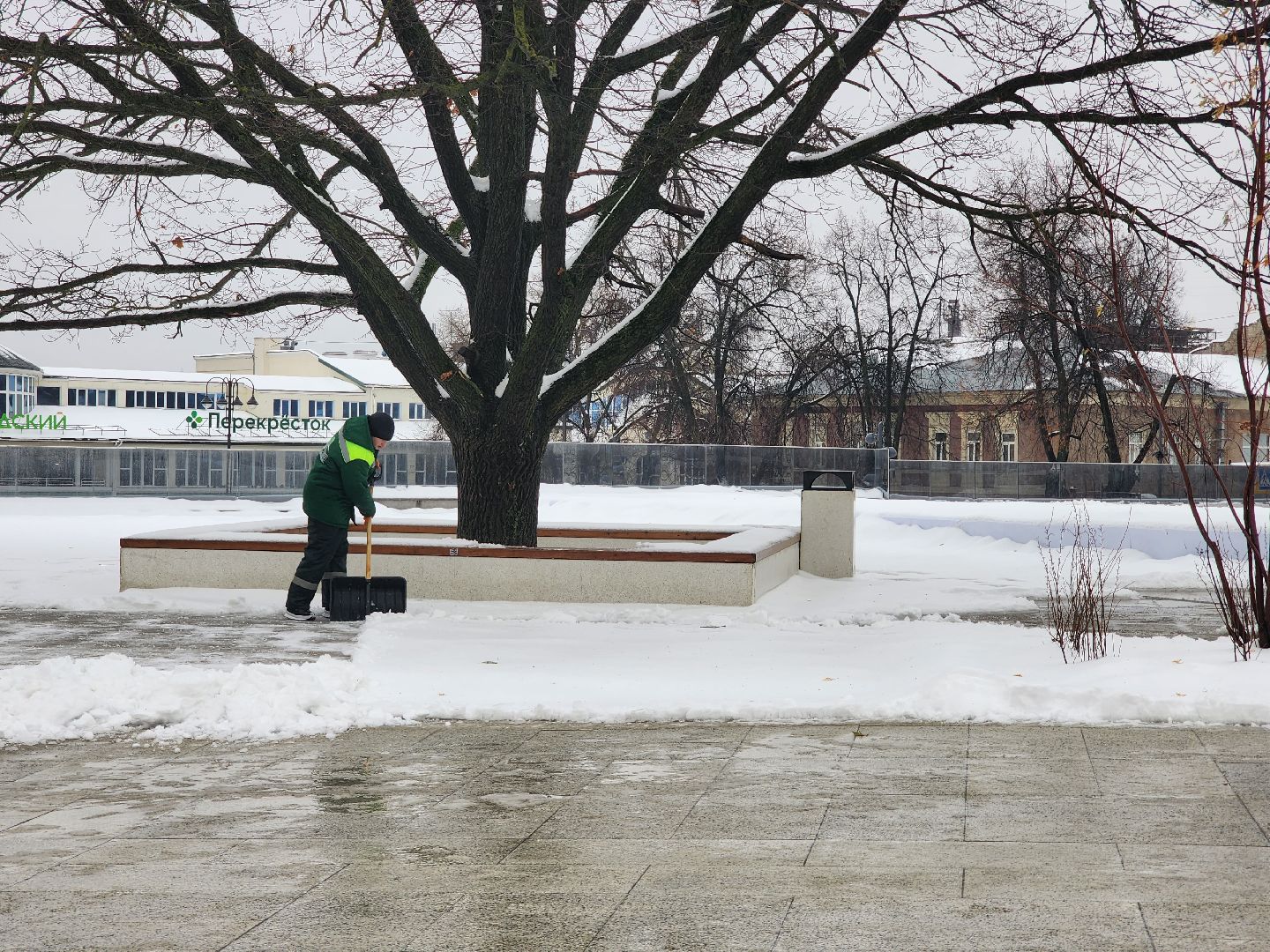коммунальные службы, уборка общественных территорий, снег, Ногинск, Богородский городской округ,