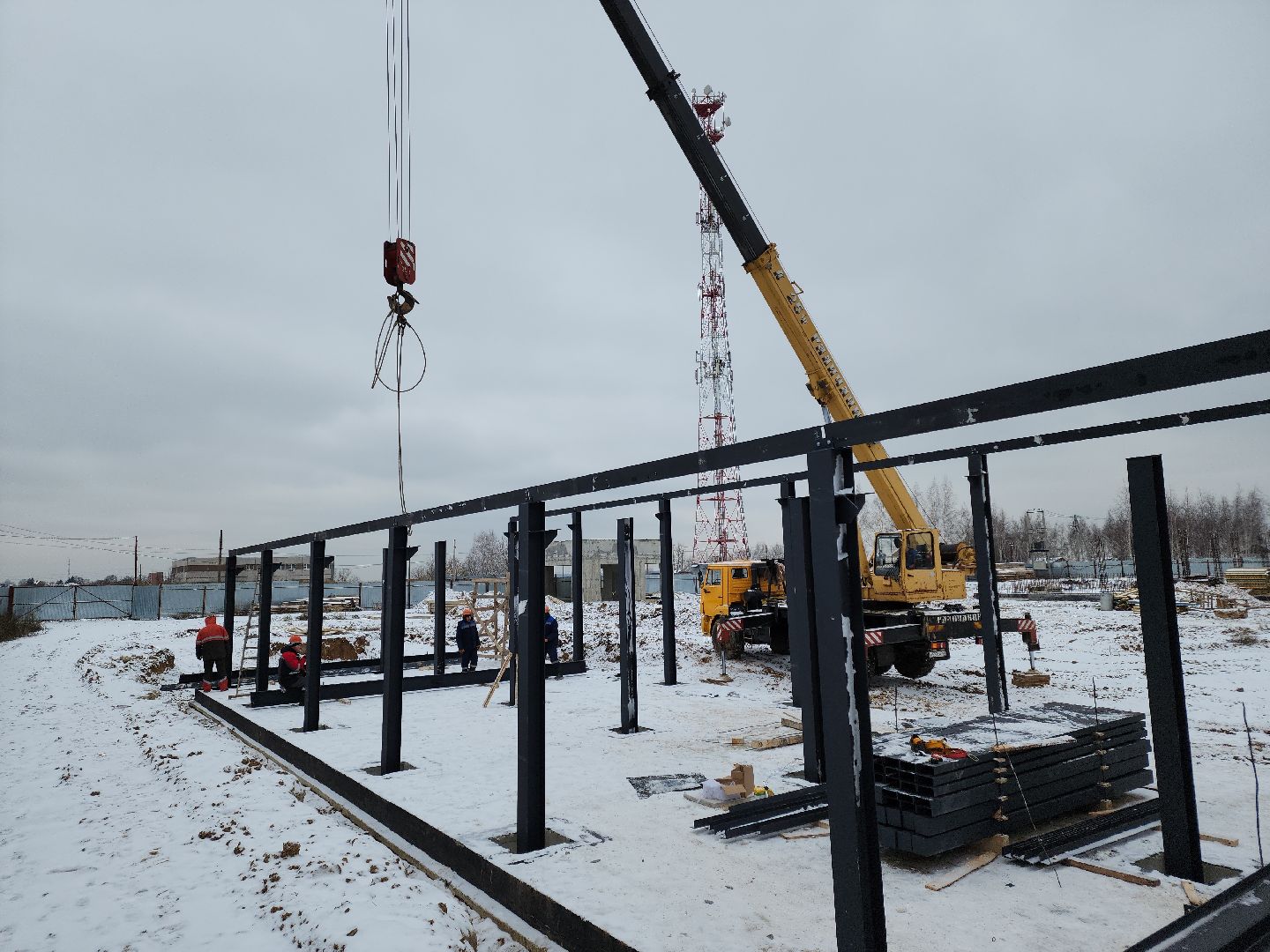 кашира, овд, строительство, новое здание, монолитное, современное, котельная, спортзал,