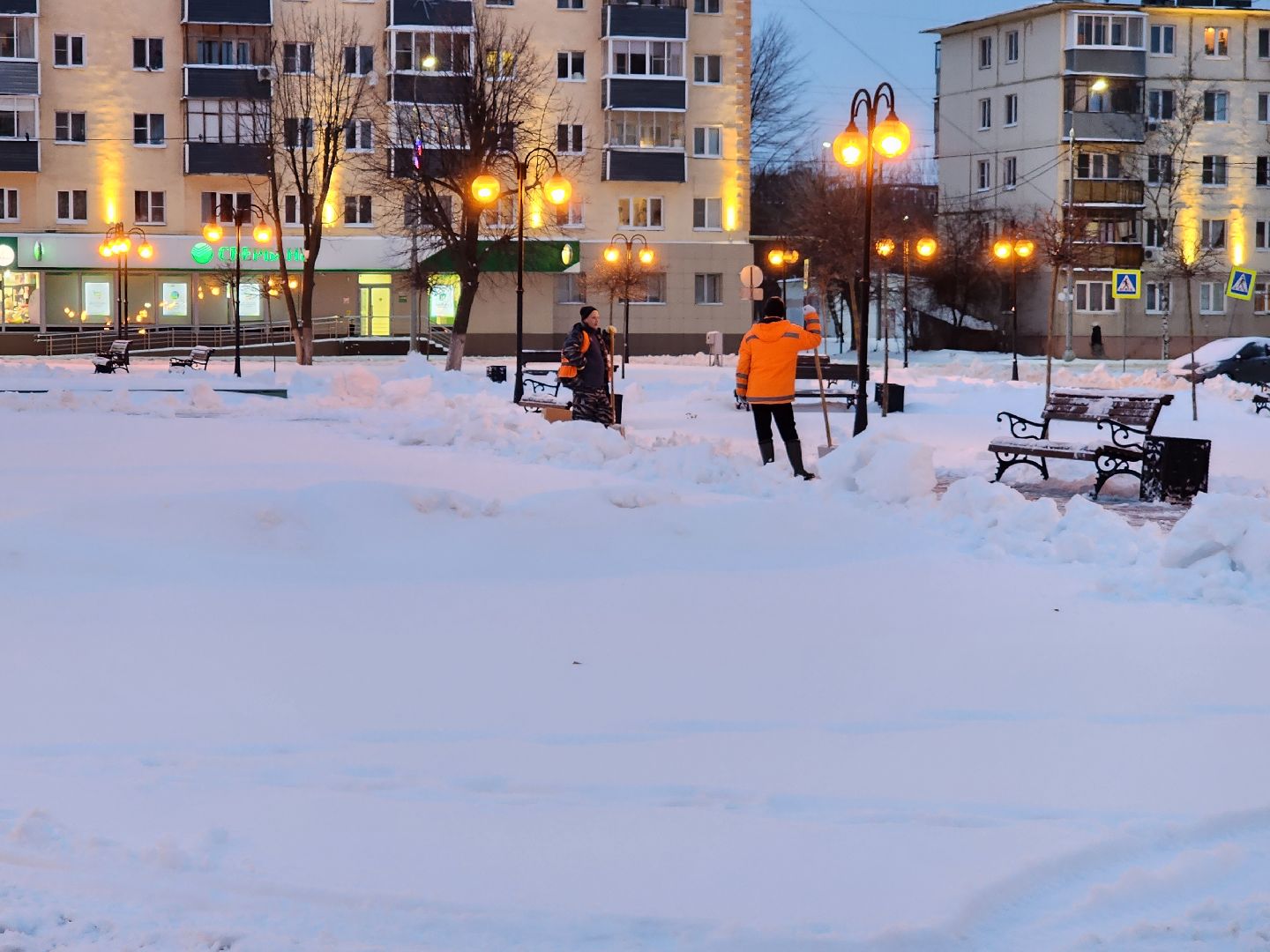 снег, серпухов, снегопад, черная метель, уборка снега,