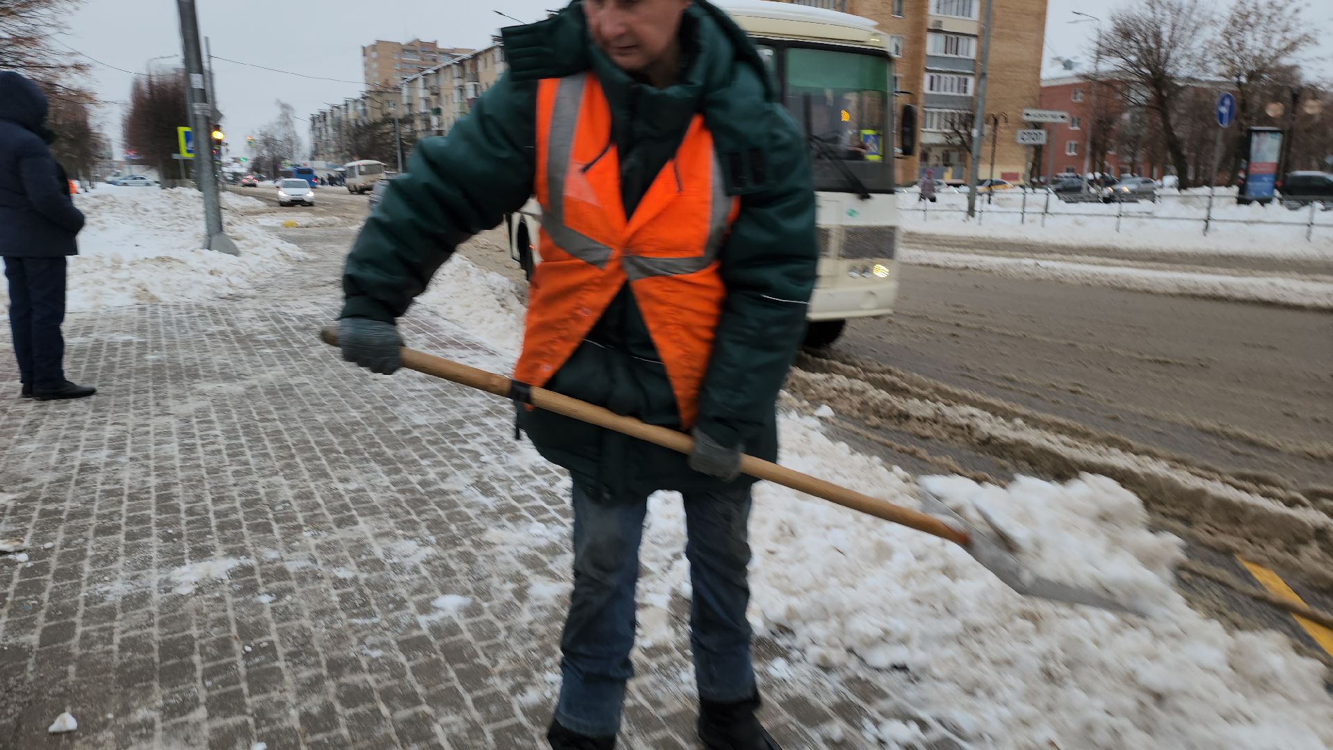 Серпухов, Подмосковье, черная метель, комбинат благоустройства, уборка снега, снегопад,