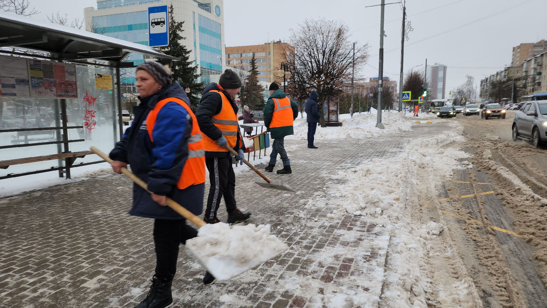 Серпухов, Подмосковье, черная метель, комбинат благоустройства, уборка снега, снегопад,