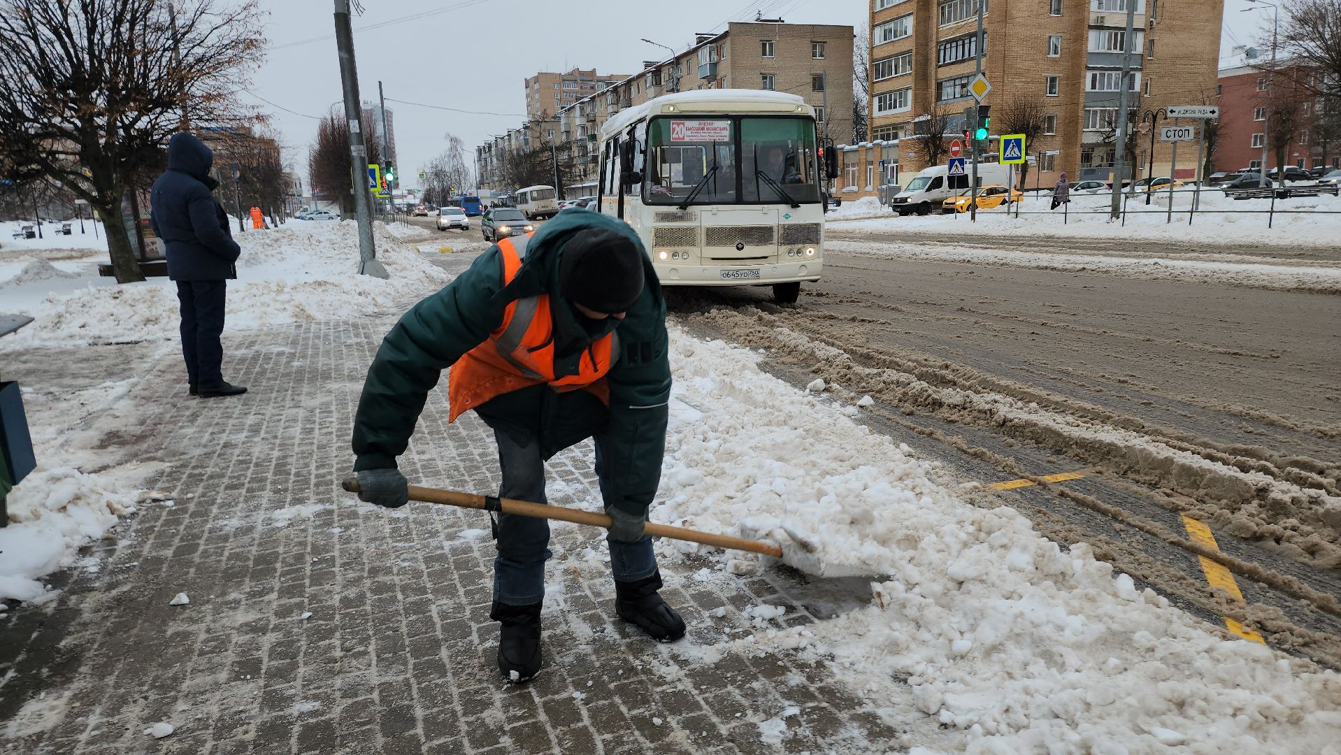 Серпухов, Подмосковье, черная метель, комбинат благоустройства, уборка снега, снегопад,
