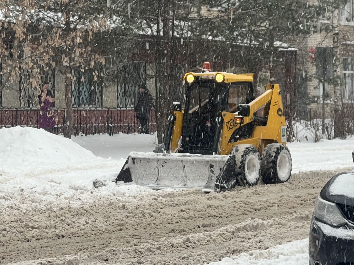 Солнечногорск, Уборка снега, Снегопад, коммунальные службы, уборка дворов,