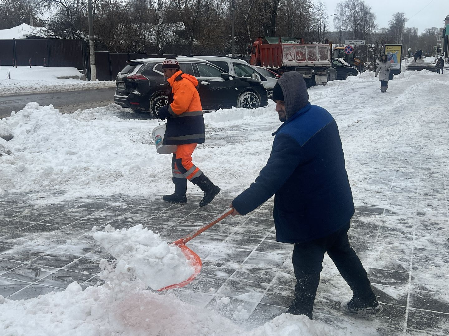 Солнечногорск, Уборка снега, Снегопад, коммунальные службы, уборка дворов,