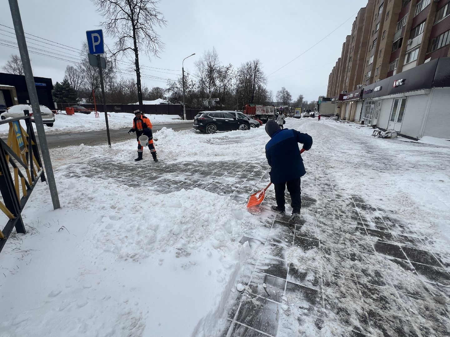 Солнечногорск, Уборка снега, Снегопад, коммунальные службы, уборка дворов,