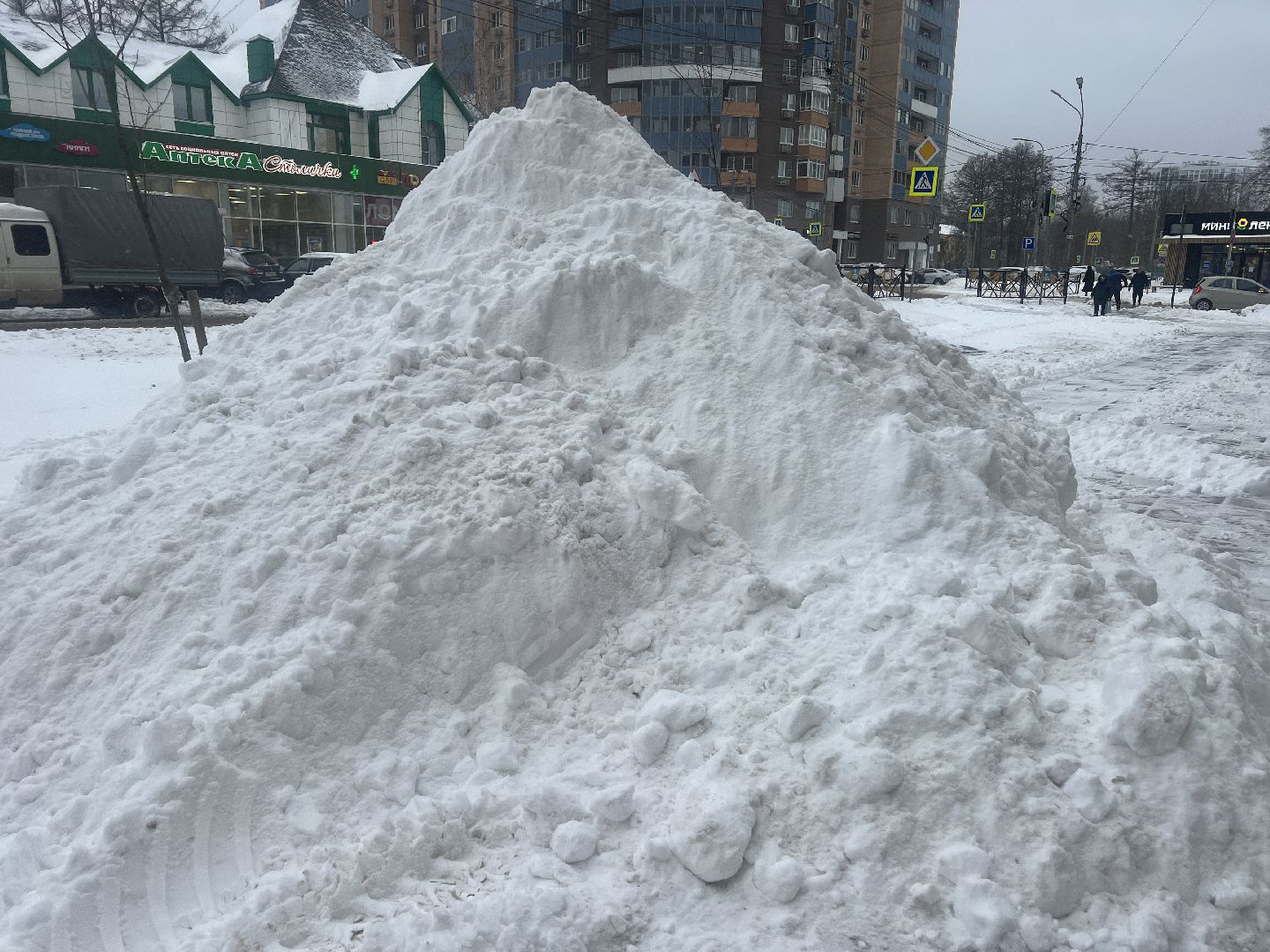 Солнечногорск, Уборка снега, Снегопад, коммунальные службы, уборка дворов,