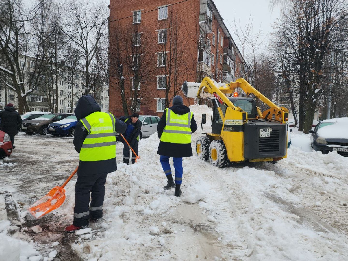 снегопад, коммунальные службы, непогода, осадки, Видное,