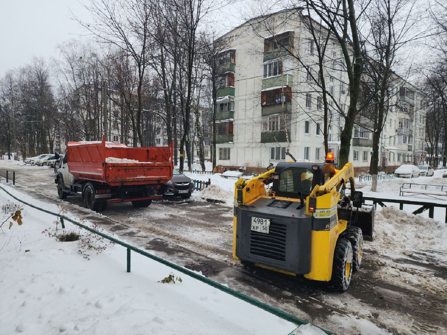 снегопад, коммунальные службы, непогода, осадки, Видное,