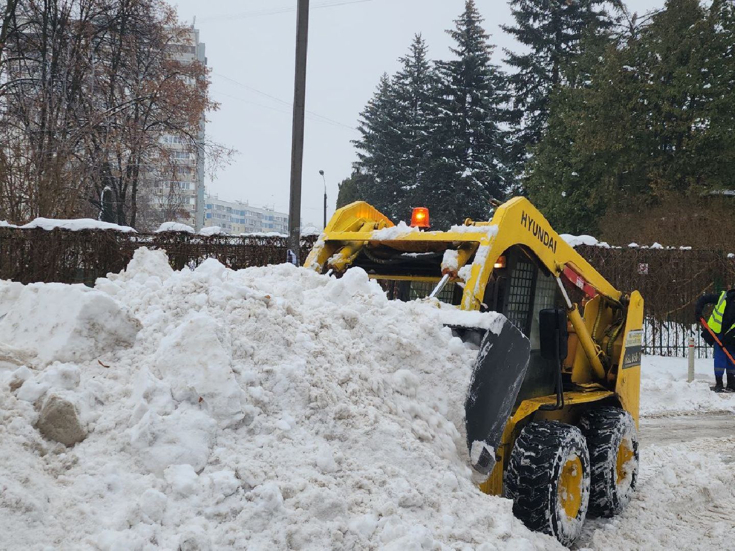 снегопад, коммунальные службы, непогода, осадки, Видное,