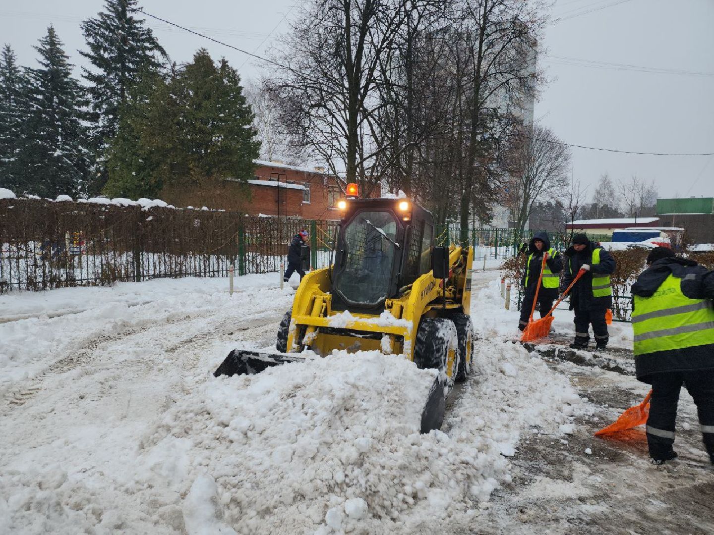 снегопад, коммунальные службы, непогода, осадки, Видное,