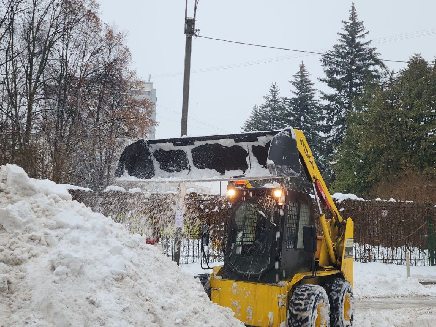 снегопад, коммунальные службы, непогода, осадки, Видное,