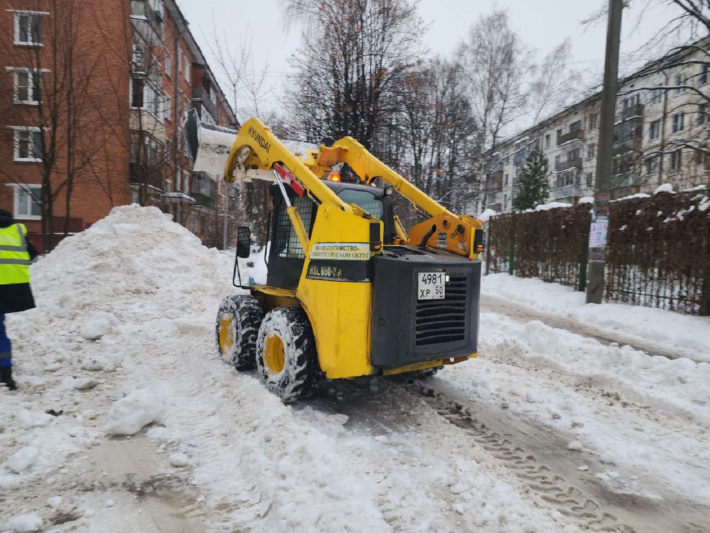 снегопад, коммунальные службы, непогода, осадки, Видное,