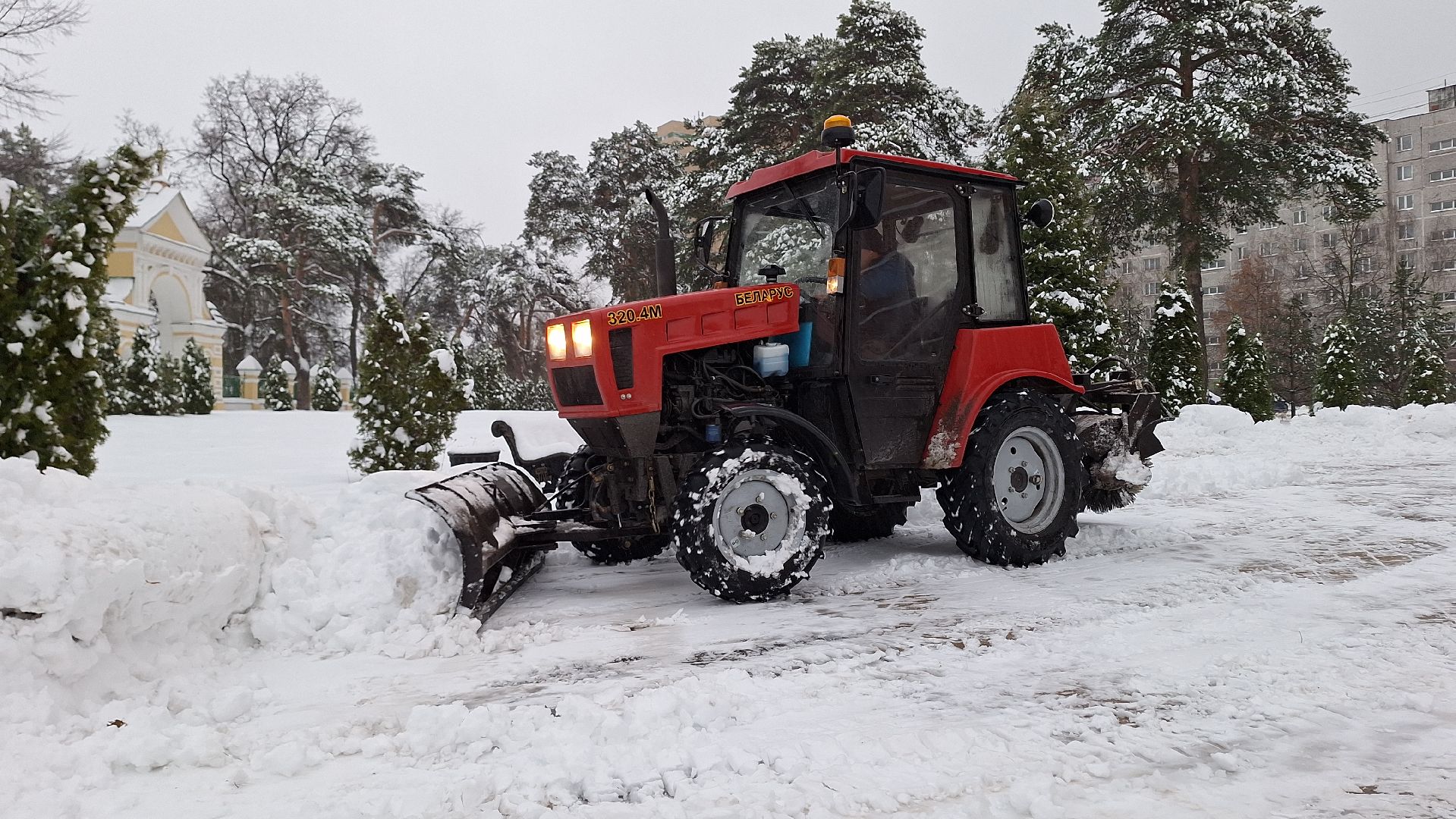 жкх, уборка снега, снегопад, Лосино-Петровский,