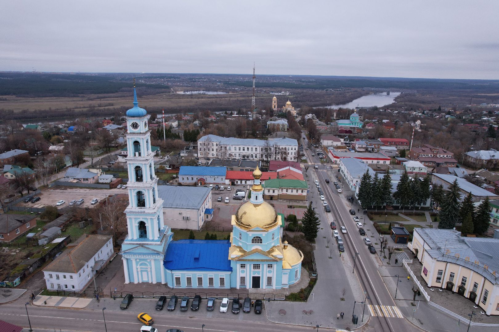 кашира, церковь,видео с коптера,