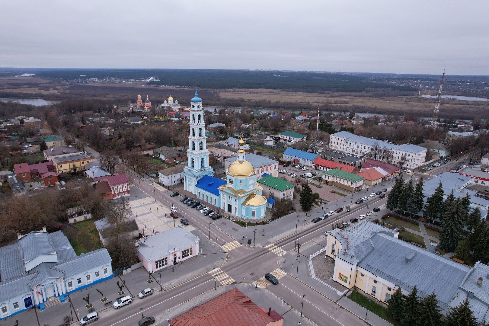 кашира, церковь,видео с коптера,