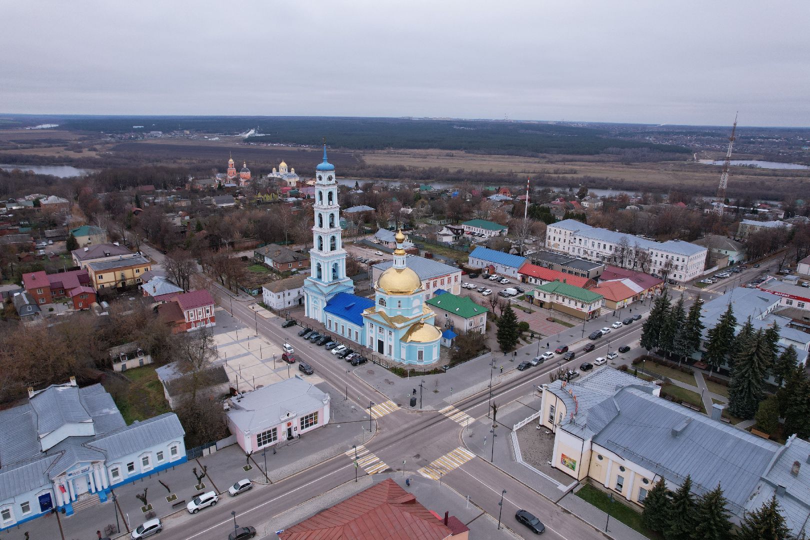 кашира, церковь,видео с коптера,
